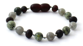 Barnsteen armband | Obsidian