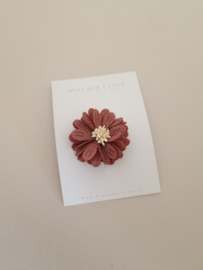Antislip haarspeldje Wine Red Blossom