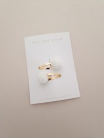 Pompom White klein (2 stuks)