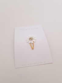 Flower White Gold clip klein (1 stuk)