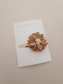 Brown Big Blossom clip groot (1 stuk)