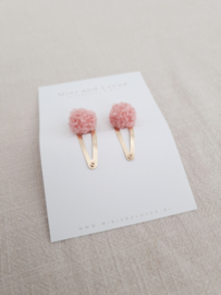 Pompom Peach Pink klein (2 stuks)