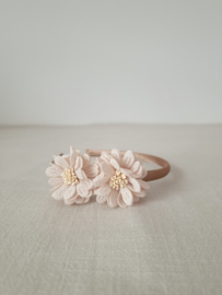 Diadeem Big Blossom Beige