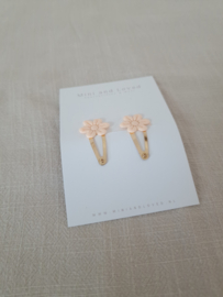 Bloss peach flower clip klein (2 stuks)