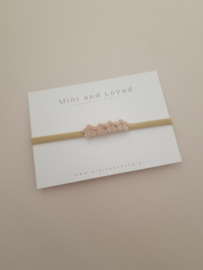 Haarband Mini pluche beige
