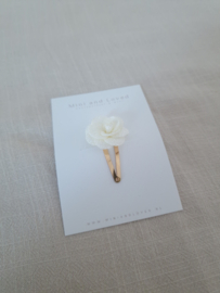 Rose white clip middel (1 stuk)