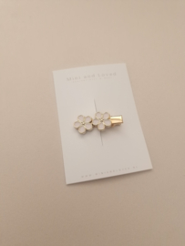 Golden white flower line klein (1 stuk)