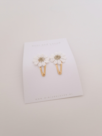 Flower White Gold clip klein (2 stuks)