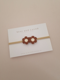 Haarband Flower Amélie Brown