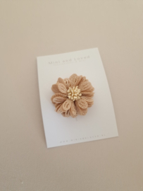 Antislip haarspeldje Nude Big Blossom