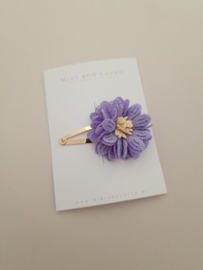 Lila Big Blossom clip groot (1 stuk)
