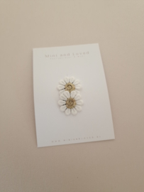Antislip haarspeldje  Flower White Gold
