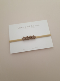 Haarband Mini pluche grey-brown