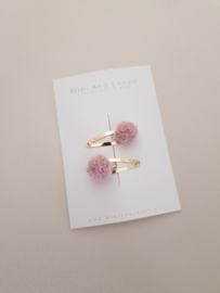 Pompom Light Purple klein (2 stuks)