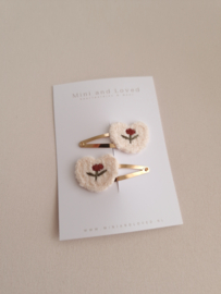 Heart tulip clip middel (2 stuks)