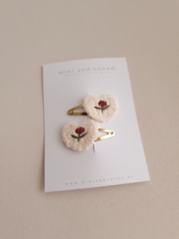 Heart tulip clip klein (2 stuks)