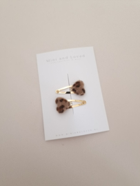 Heart clip Panther klein (2 stuks)