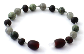 Barnsteen armband | Obsidian