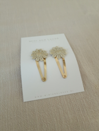 Golden Flower clip groot (2 stuks)