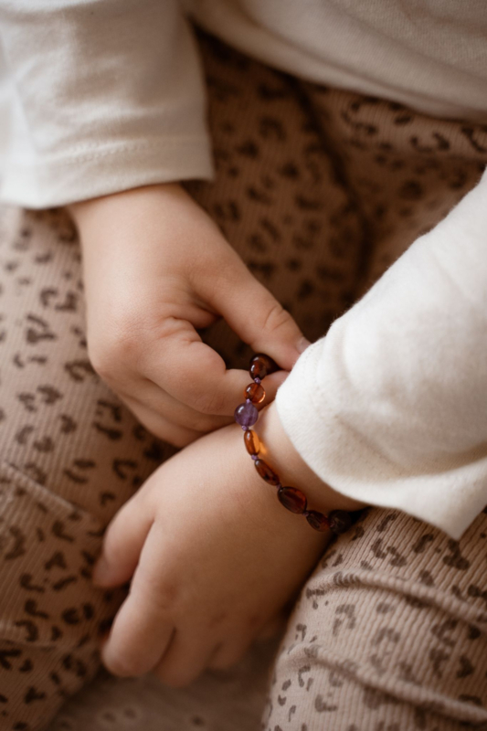 Barnsteen armband | Lilac