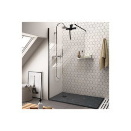 RiMa7 - Douchewisser zwart met houder – badkamer accessoires - siliconen douche wisser – design raamwisser – ramen trekker