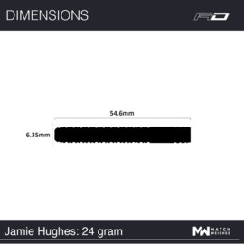 RED DRAGON - Jamie Hughes: Steeltip Tungsten Dartpijlen Professioneel