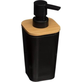 Zeepdispenser - Zwart - Handmatig - Bamboe - 500 ml