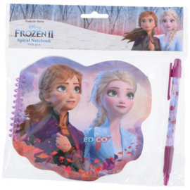 Disney Notitieboek Frozen Paars/blauw 2-delig