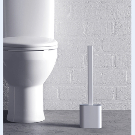 RiMa7 Siliconen WC Borstel – Toiletborstel Met Houder – Vrijstaand Of Hangend – Wit