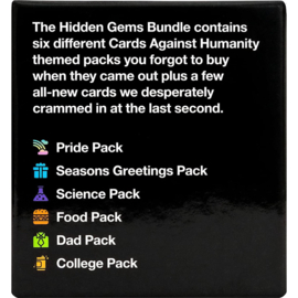 Cards Against Humanity Hidden Gems Bundle 6 Themed Packs + 10 All-new Cards