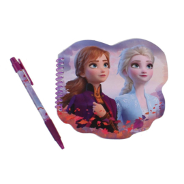 Disney Notitieboek Frozen Paars/blauw 2-delig