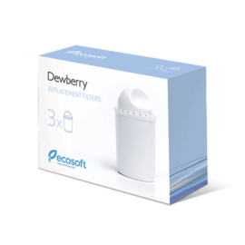 Ecosoft 3 x Filtre de remplacement pour carafe filtrante Dewberry