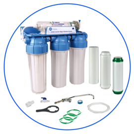 Système de filtration de l'eau du robinet en 4 étapes