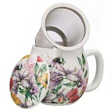 Bouquet theemok met filter en deksel, Magnolia