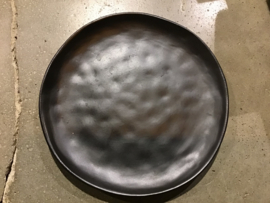 Ontbijtbord zwart keramiek