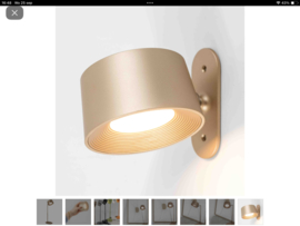 KY bureaulamp design LED op accu, met wandbevestiging