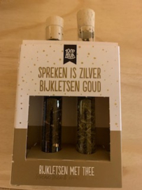 theebuisjes: spreken is zilver bijkletsen goud