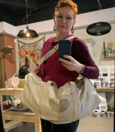 Yoga bag heart Latte