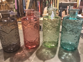 Life is a gift atelier vaas gekleurd glas