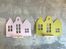 Label R gevel huisjes zwart 40 cm