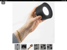 KY bureaulamp design LED op accu, met wandbevestiging