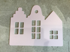 Label R gevel huisjes zwart 40 cm