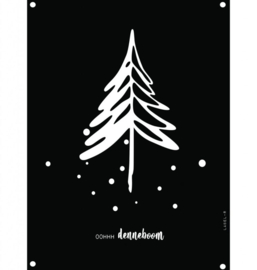 Label-R tuinposter kerstboom zwart 60x80cm.