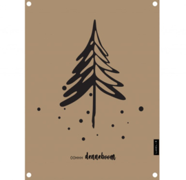 Label-R tuinposter kerstboom kaki 60x80cm.