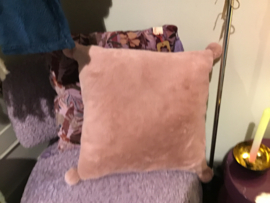 HB BY KY kussen velours white 45x45