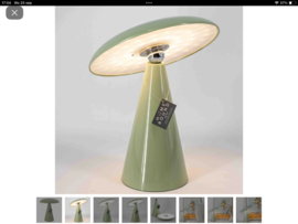 KY bureaulamp mush LED op accu, afneembare kap