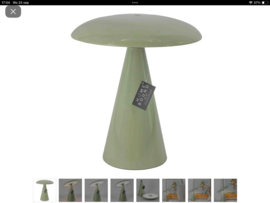 KY bureaulamp mush LED op accu, afneembare kap