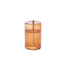 Wellmark olielamp van glas amber