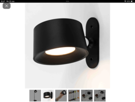 KY bureaulamp design LED op accu, met wandbevestiging
