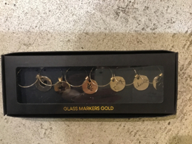 senza glasmarkers hout 6 stuks of goud